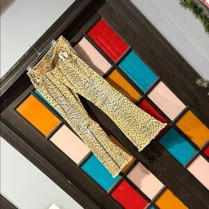 Leopard Print Wide Leg Pants